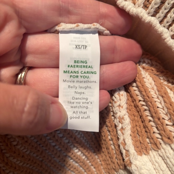 Aerie Sugar Rush Chenille Sweater in Beach Dune XS NWT - Picture 5 of 8